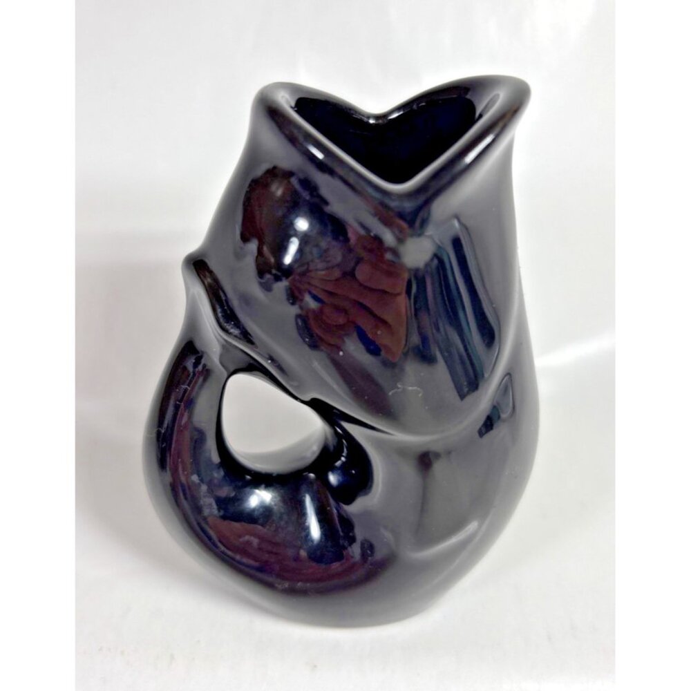 GurglePot Ceramic Fish Pitcher Water Jug Black 9.5 cm 2006 Matt Ellison